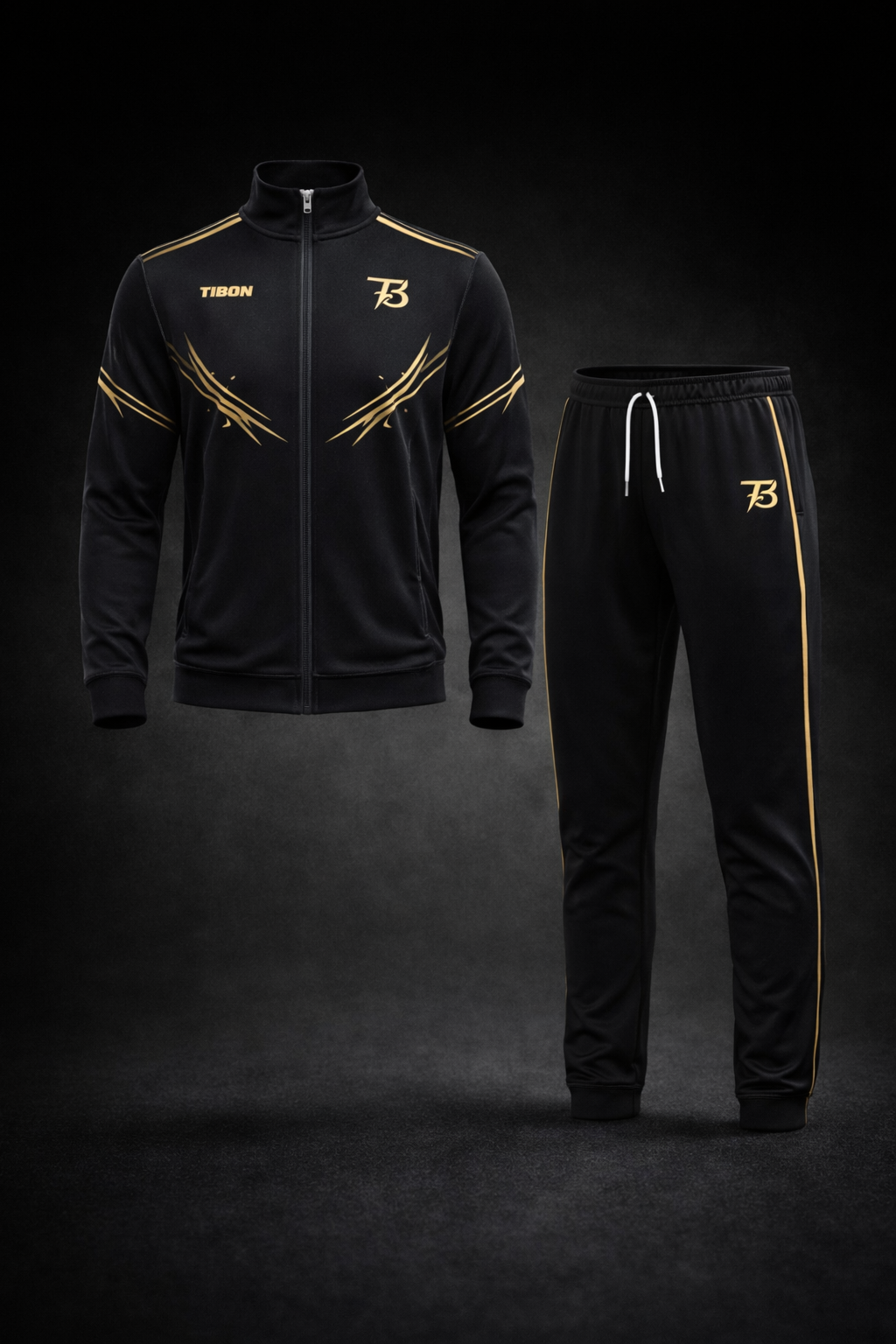 Survêtement Adulte Noir & Or | TIBON Sport