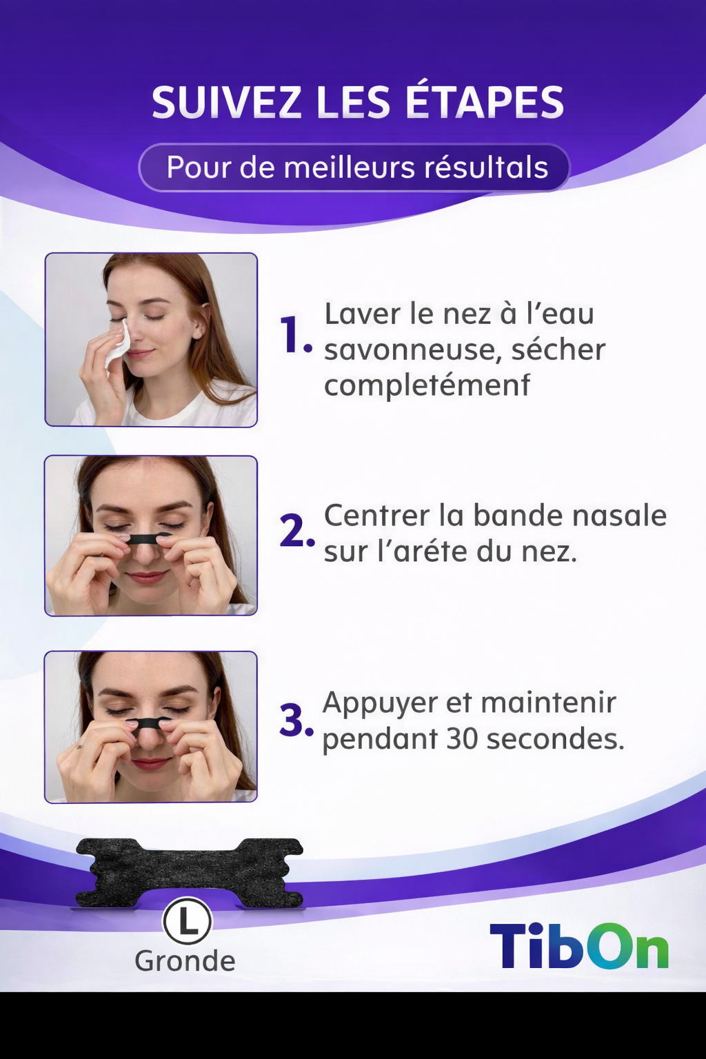 Bandes Nasales Anti-Ronflement - Pack de 30/60/90 Pièces