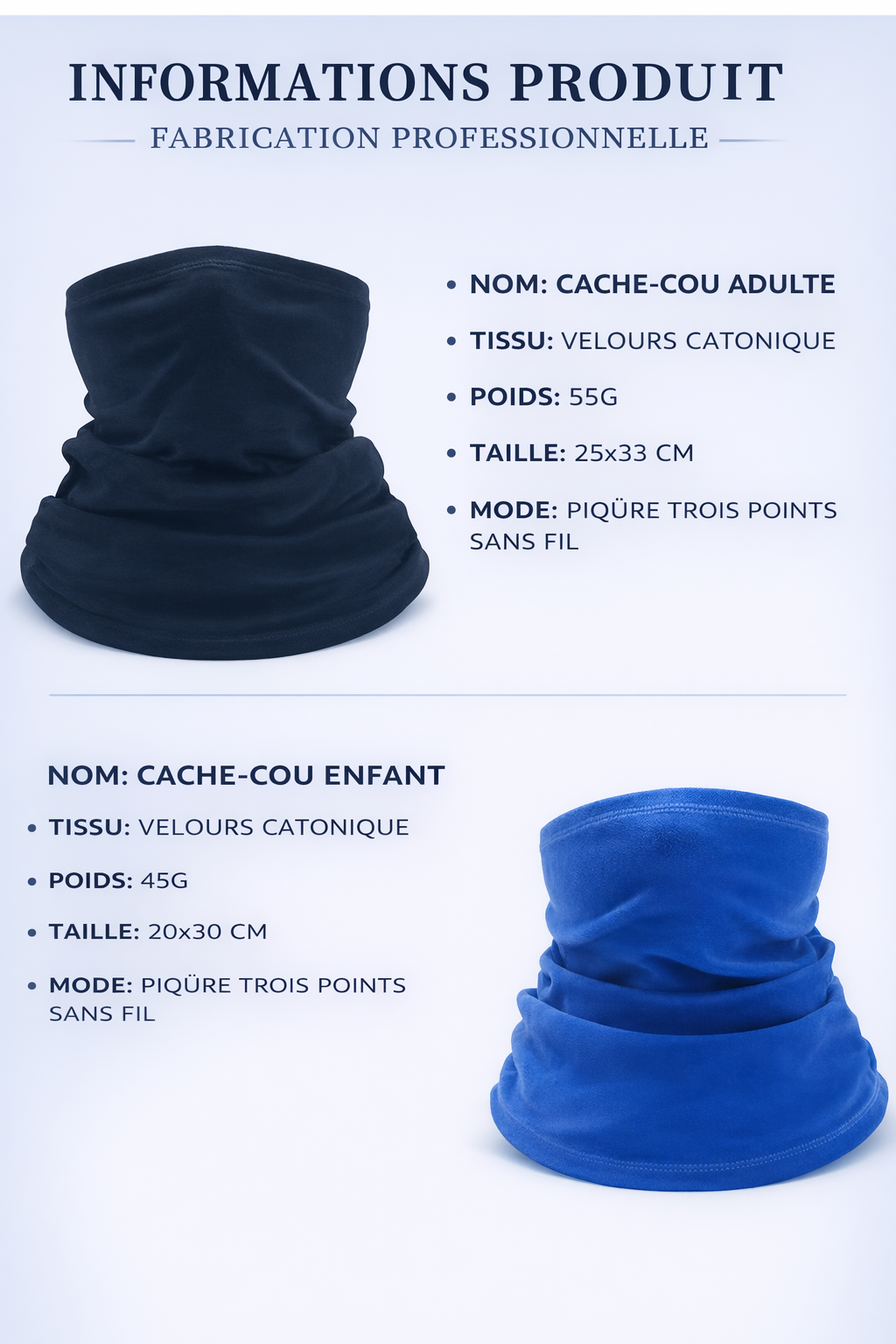 Tour de cou hiver | Chaud, confortable et respirant