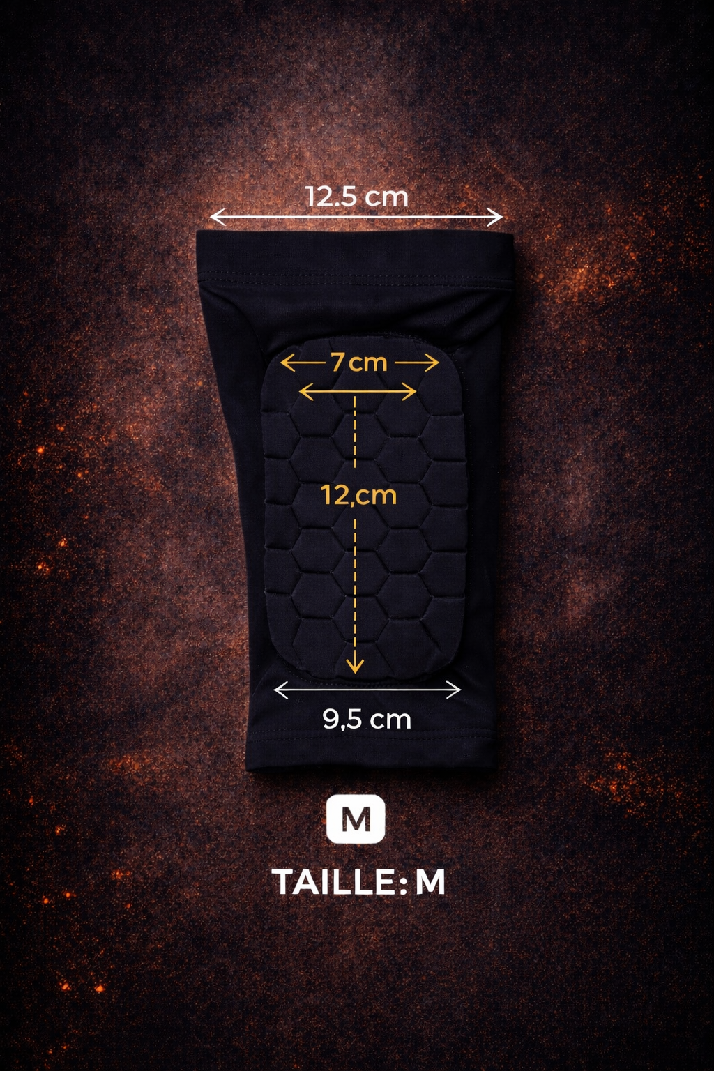 Protège tibias noir  taille M