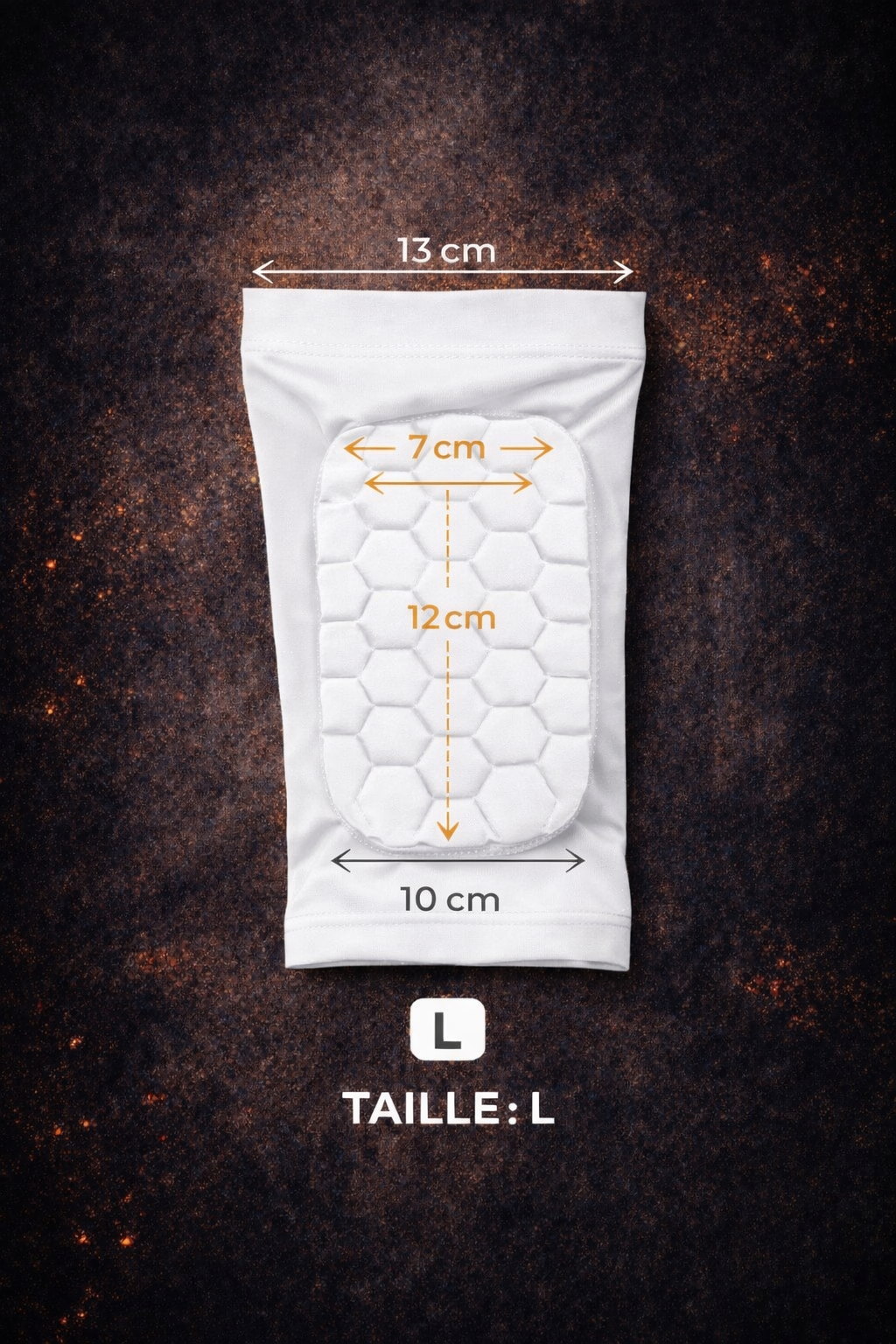 Protège tibias blanc  taille L