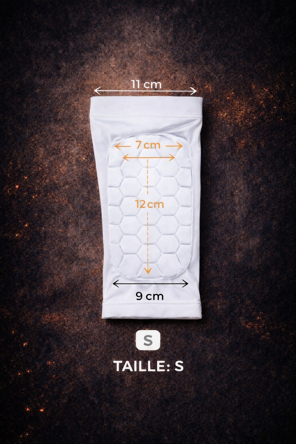 Protège tibias blanc  taille S