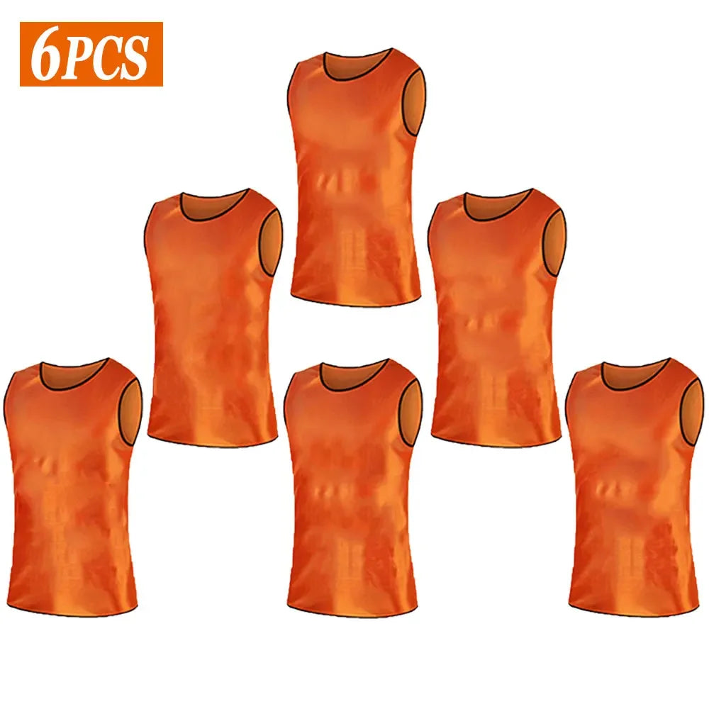 Gilets d’entraînement de football respirants – Lot de 6 ou 12 (Enfants & Adultes)