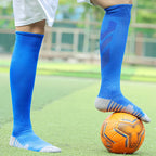 Chaussettes de football enfant unisexes – 4 à 12 ans – Montantes, style rayé