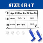 Chaussettes de football enfant unisexes – 4 à 12 ans – Montantes, style rayé