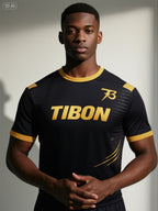 Ensemble Football TibOn Adulte - Maillot & Short Noir & Or