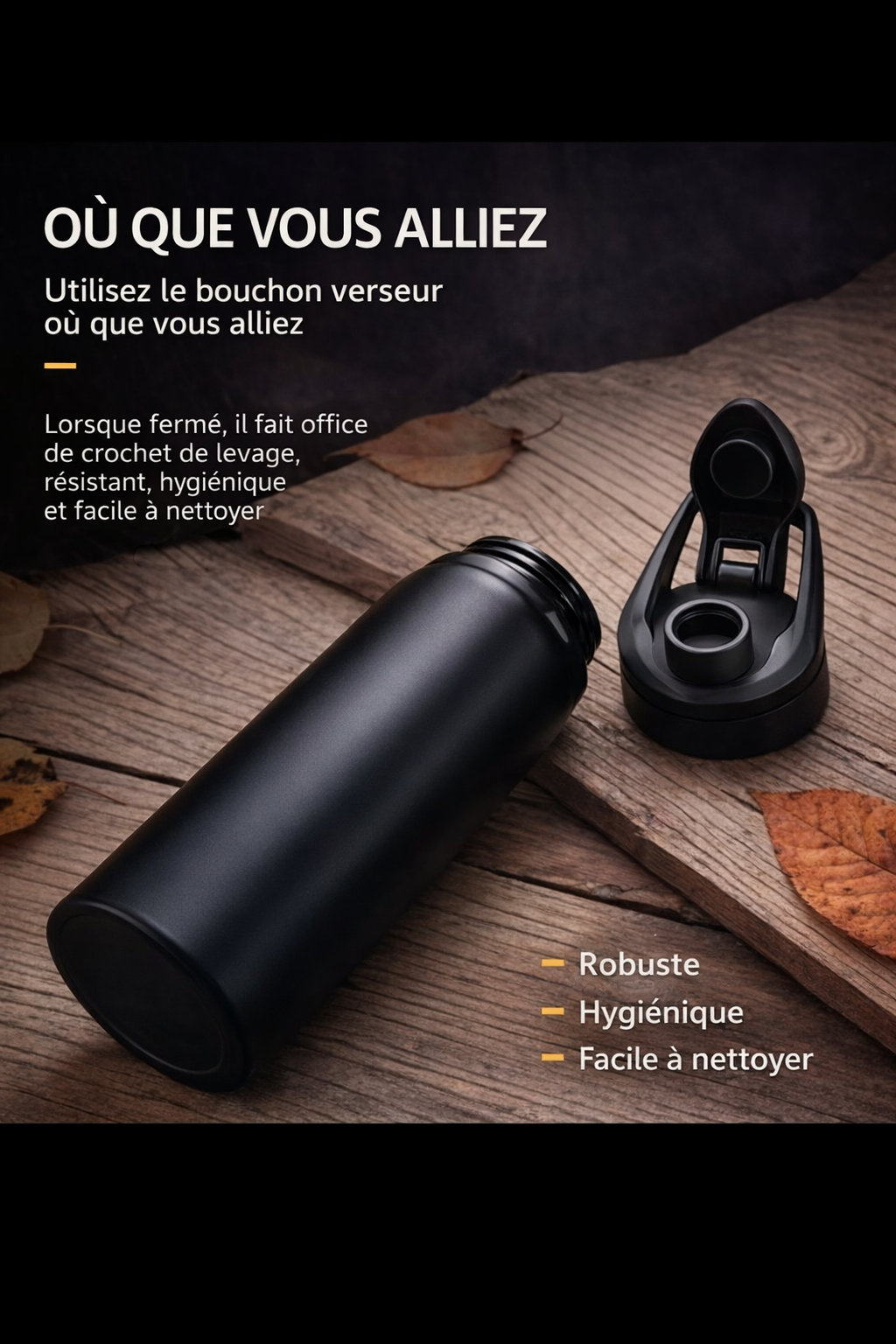 Bouteille d’eau portable en métal – Sport & Outdoor