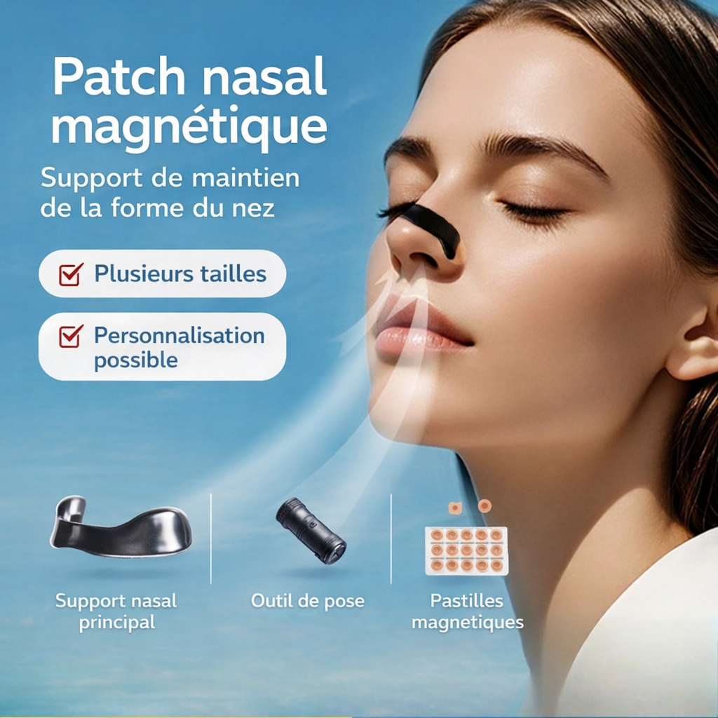 Dilatateur respiratoire nasal magnétique, congestion nasale, Ventilation sportive, Patch nasal, narine, Patch nasal, Anti-ronflement,